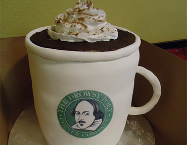 Coffee Cup Cake of Drowsy Poet Coffee